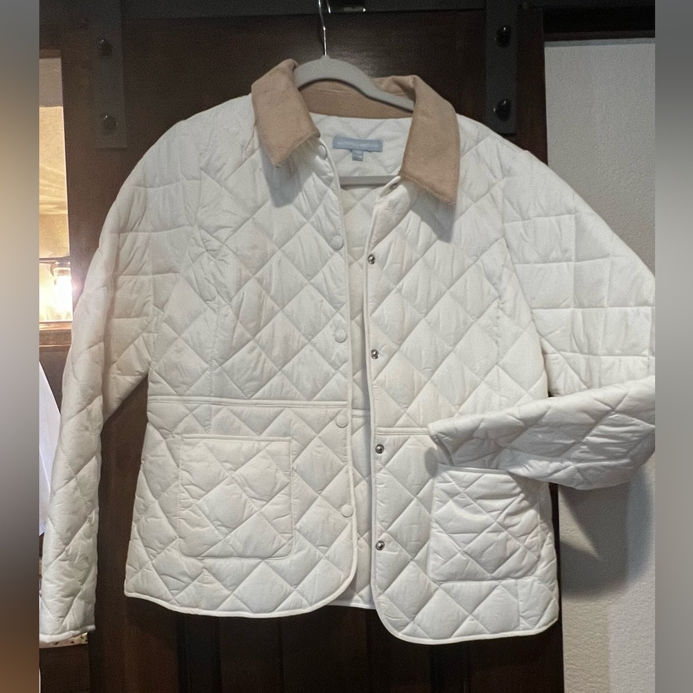 ANTONIO MELANI Quilted Jacket - Cream and Tan